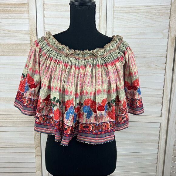 Anthropologie Bhanuni by Jyoti Villa Cropped Sequin Top Small - Picture 2 of 11